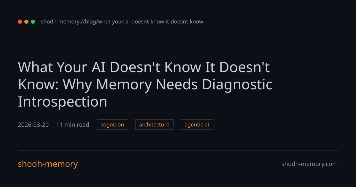 What Your AI Doesn't Know It Doesn't Know: Why Memory Needs Diagnostic ...